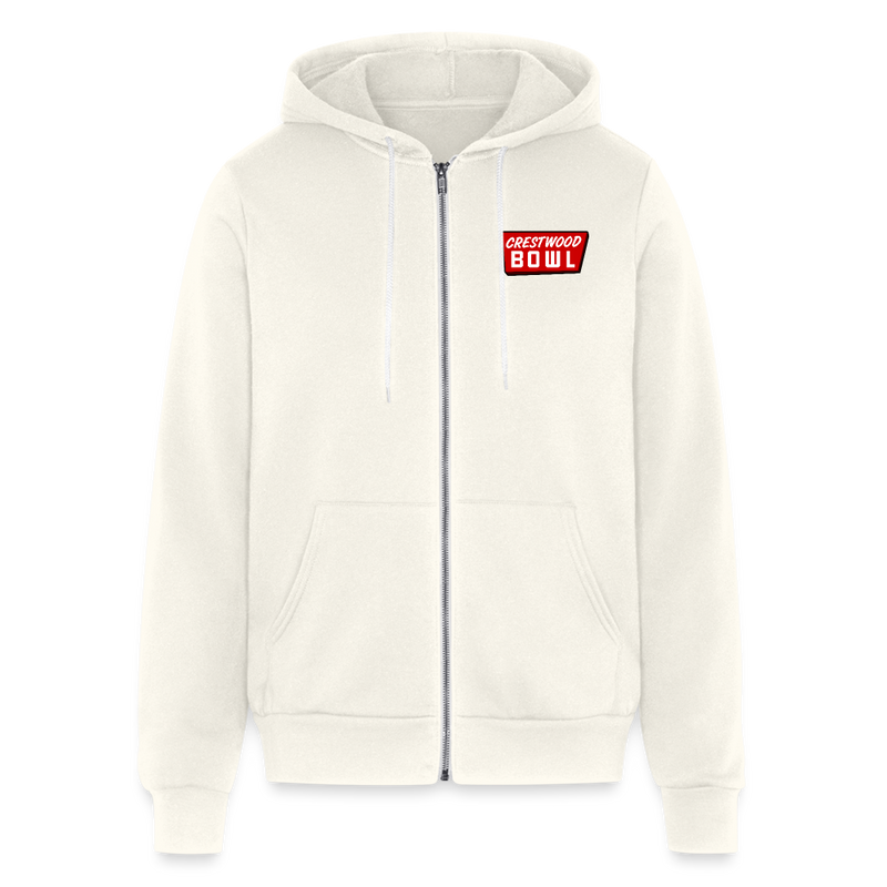 Bella + Canvas Unisex Full Zip Hoodie - vintage white