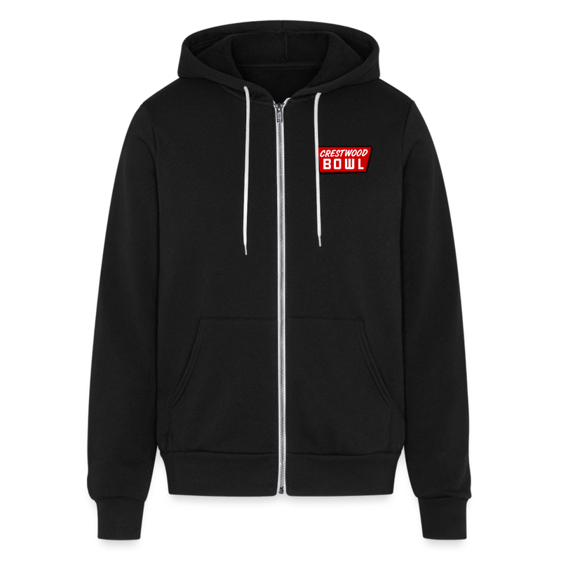 Bella + Canvas Unisex Full Zip Hoodie - black