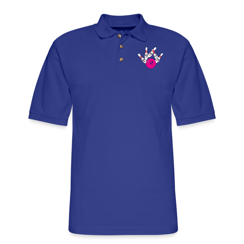 ST4L Sports Men's Pique Polo Shirt - Middle Aged Kids Imperial - royal blue