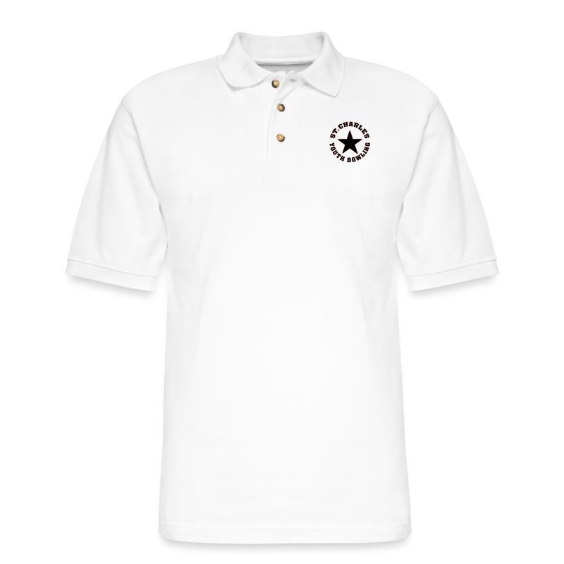 ST4L Sports Men's Pique Polo Shirt - St. Charles Lanes Youth League - white