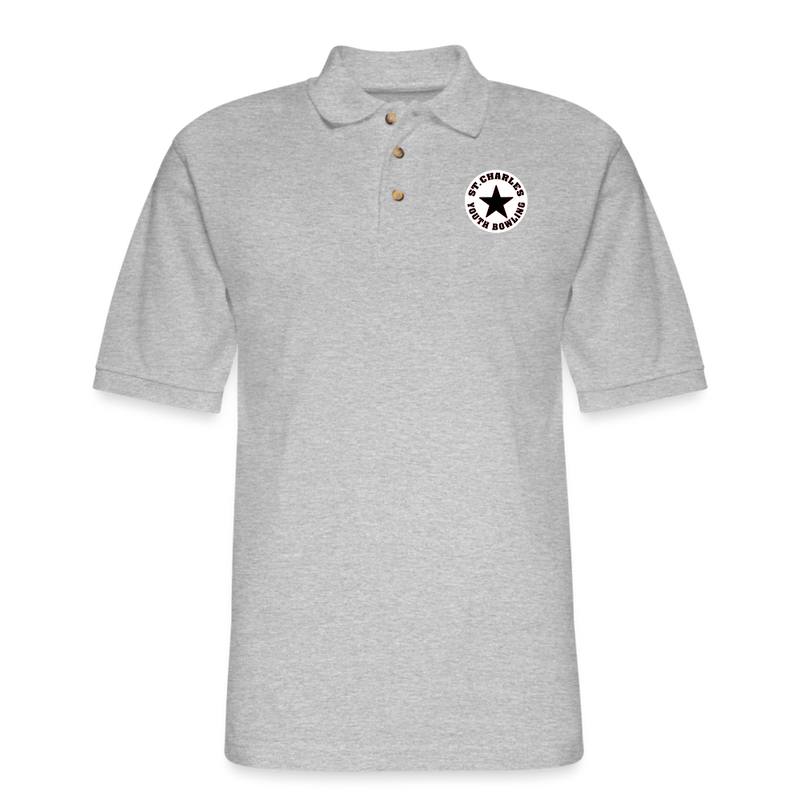 ST4L Sports Men's Pique Polo Shirt - St. Charles Lanes Youth League - heather gray