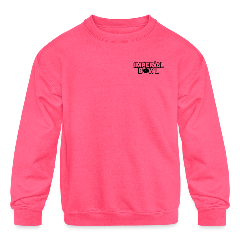 ST4L Sports Kids' Crewneck Sweatshirt - Imperial Youth League - neon pink