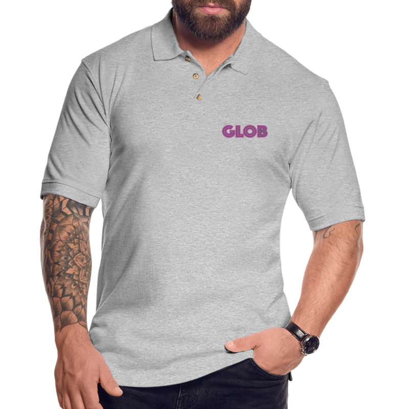 ST4L Sports Men's Pique Polo Shirt - GLOB - heather gray