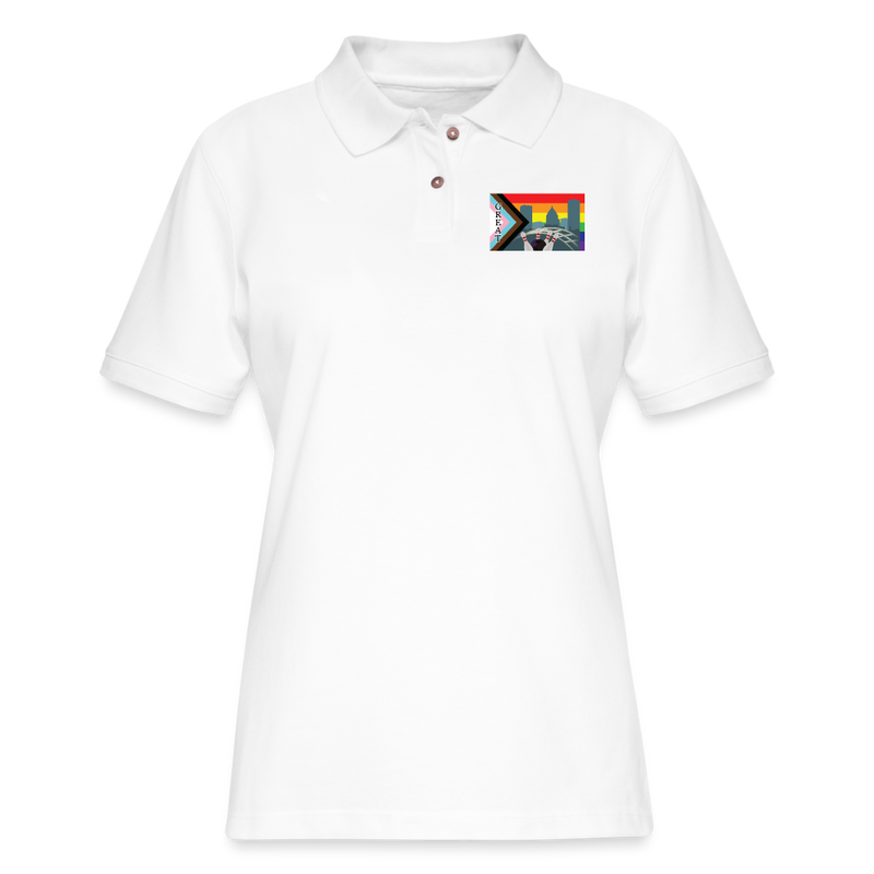 ST4L Sports WOMEN'S Pique Polo Shirt G.R.E.A.T. - white