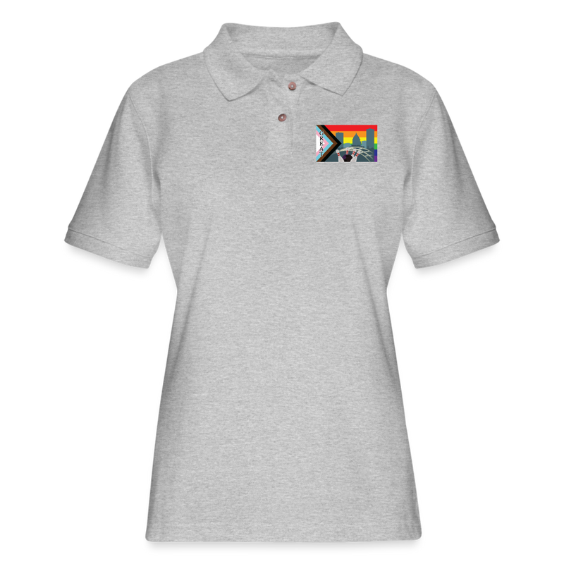 ST4L Sports WOMEN'S Pique Polo Shirt G.R.E.A.T. - heather gray