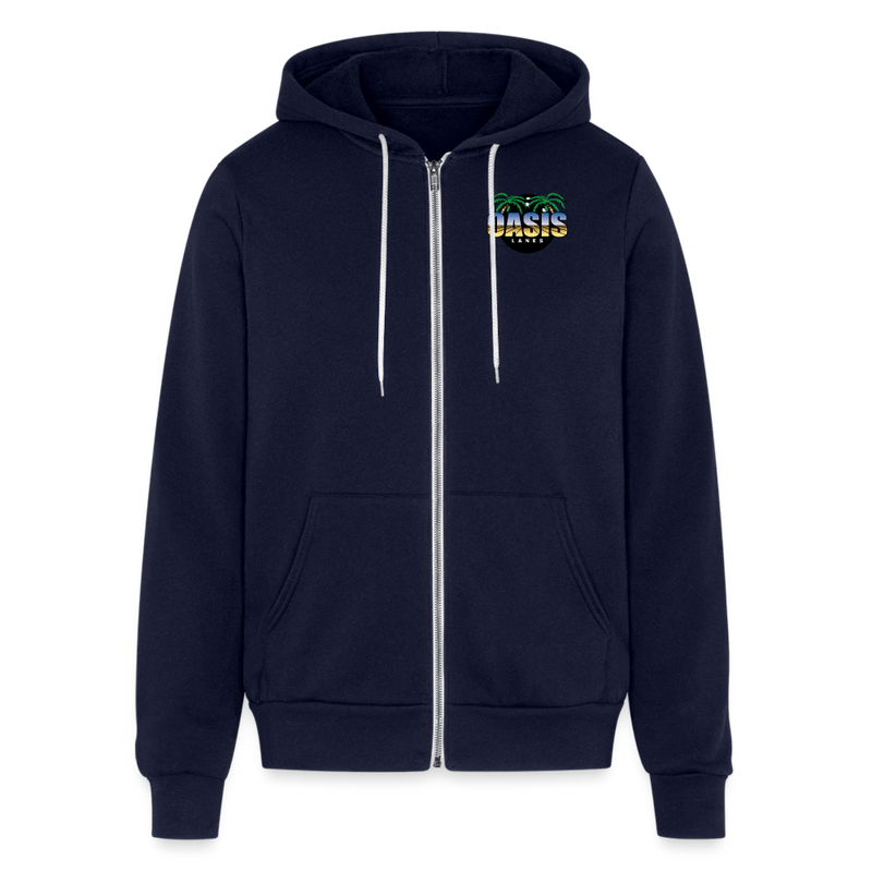 ST4L Sports Bella + Canvas Unisex Full Zip Hoodie - Oasis Lanes - navy