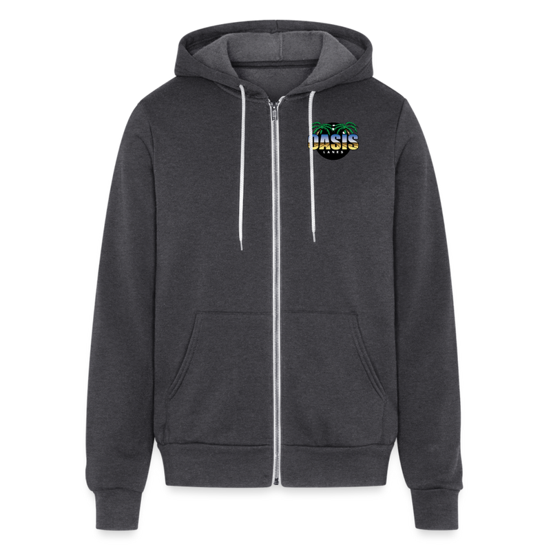 ST4L Sports Bella + Canvas Unisex Full Zip Hoodie - Oasis Lanes - charcoal grey