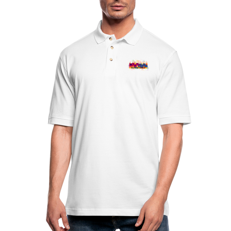 ST4L Sports Men's Pique Polo Shirt - Meno/Mano - white