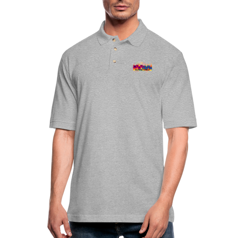 ST4L Sports Men's Pique Polo Shirt - Meno/Mano - heather gray