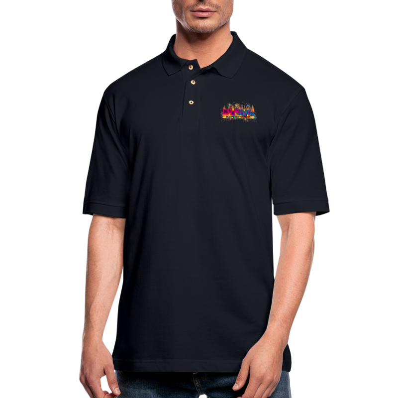 ST4L Sports Men's Pique Polo Shirt - Meno/Mano - midnight navy