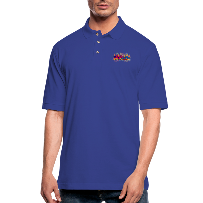 ST4L Sports Men's Pique Polo Shirt - Meno/Mano - royal blue