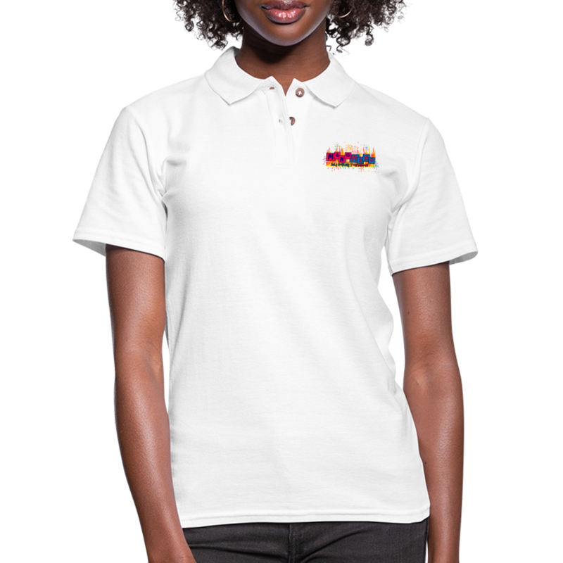 ST4L Sports Women's Pique Polo Shirt -  Meno/Mano - white