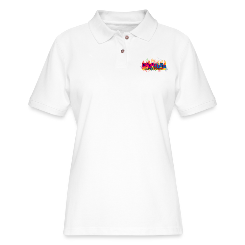 ST4L Sports Women's Pique Polo Shirt -  Meno/Mano - white