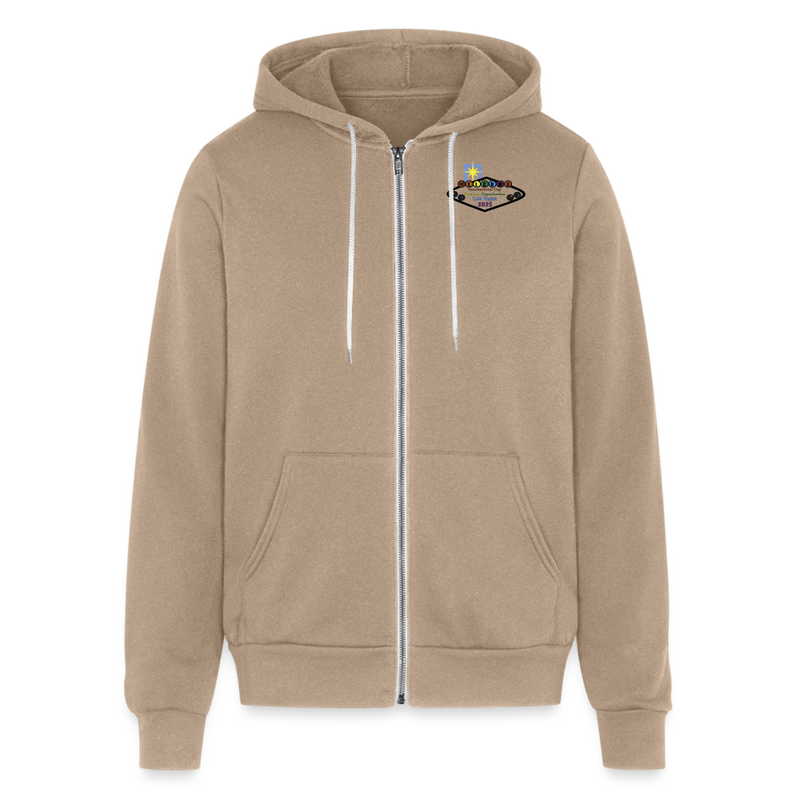 Bella + Canvas Unisex Full Zip Hoodie - tan