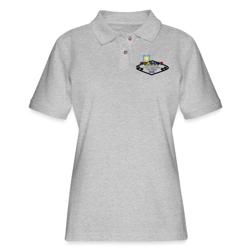 ST4L Sports Women's Pique Polo Shirt - IGBO 2025 - heather gray