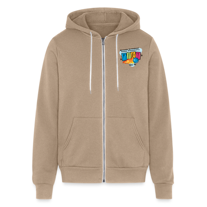 ST4L Sports Bella + Canvas Unisex Full Zip Hoodie - RIOT - tan