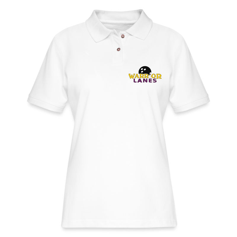 ST4L Sports - Women's Pique Polo Shirt - Warrior Lanes - white