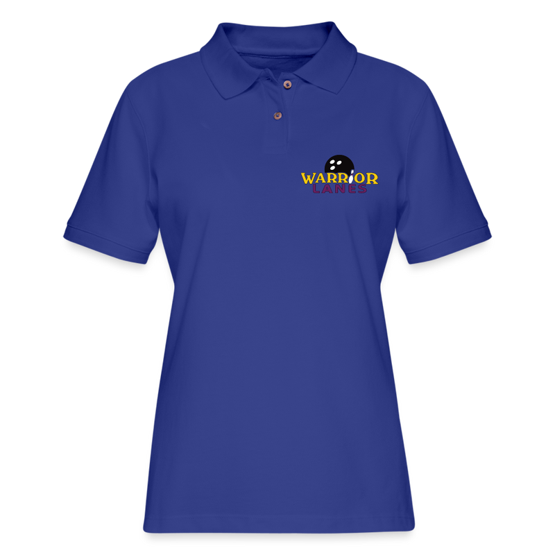 ST4L Sports - Women's Pique Polo Shirt - Warrior Lanes - royal blue