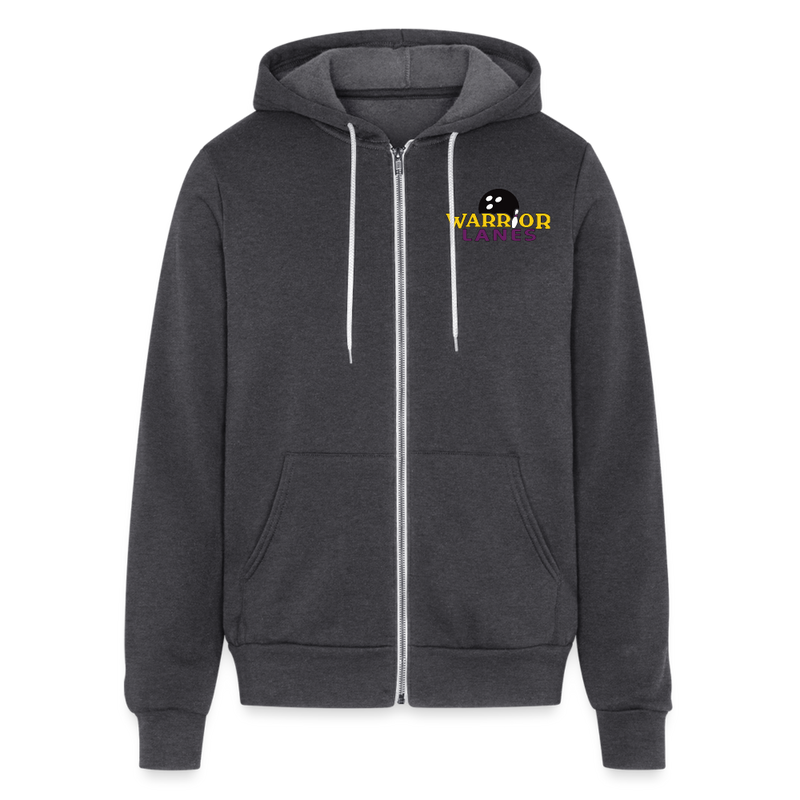 ST4L Sports - Bella + Canvas Unisex Full Zip Hoodie - Warrior Lanes - charcoal grey