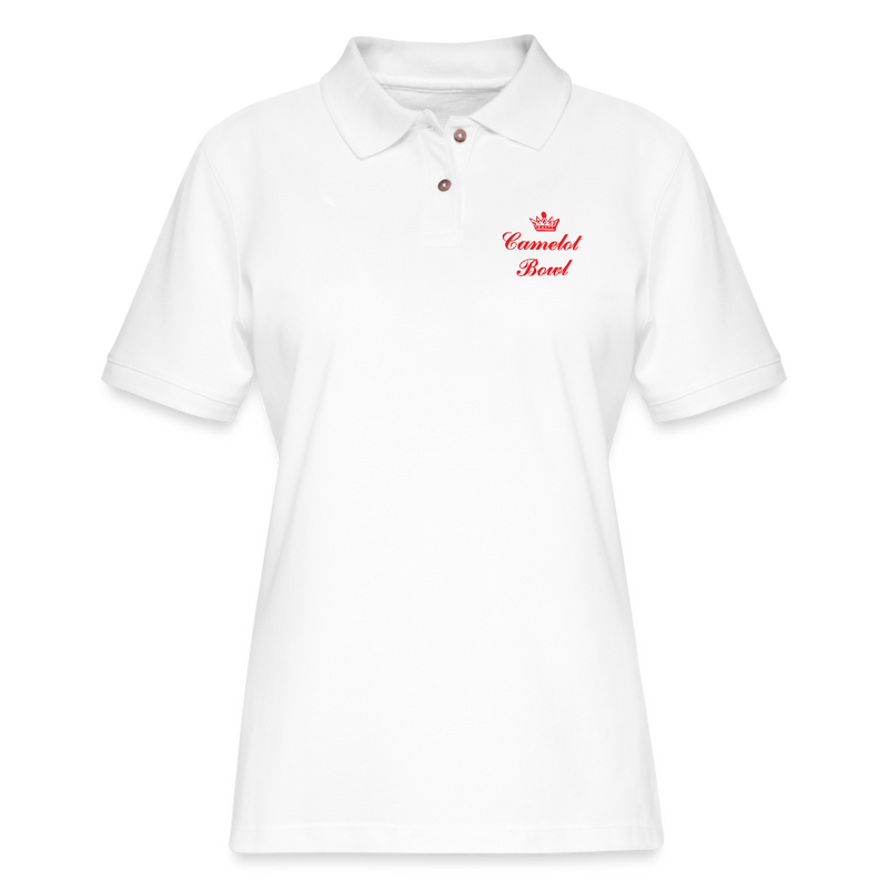 ST4L Sports - Women's Pique Polo Shirt- Camelot Bowl - white