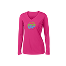 ST4L Sports - 353ST Ladies Long Sleeve PosiCharge®™ V-Neck Tee - Mermaid