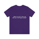Unisex Jersey Short Sleeve Tee U2 in the Playboy Mansion