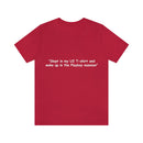 Unisex Jersey Short Sleeve Tee U2 in the Playboy Mansion