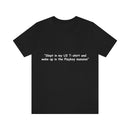 Unisex Jersey Short Sleeve Tee U2 in the Playboy Mansion