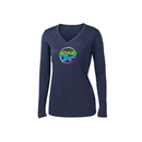 ST4L Sports - 353ST Ladies Long Sleeve PosiCharge®™ V-Neck Tee - Mermaid