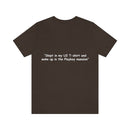 Unisex Jersey Short Sleeve Tee U2 in the Playboy Mansion