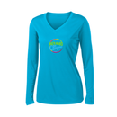 ST4L Sports - 353ST Ladies Long Sleeve PosiCharge®™ V-Neck Tee - Mermaid