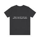 Unisex Jersey Short Sleeve Tee U2 in the Playboy Mansion