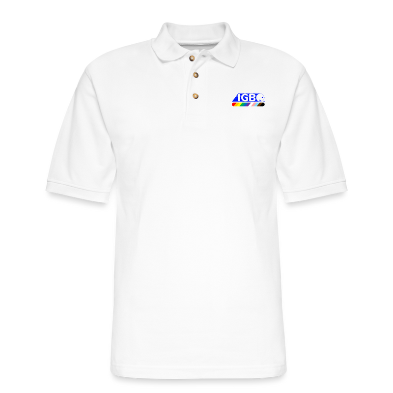 IGBO Men's Pique Polo Shirt - white