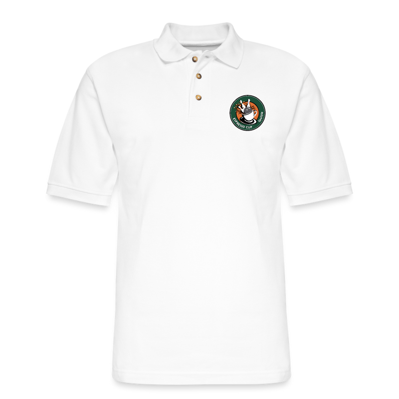 ST4L Sports - Men's Pique Polo Shirt - Espresso Cup 2023 - white