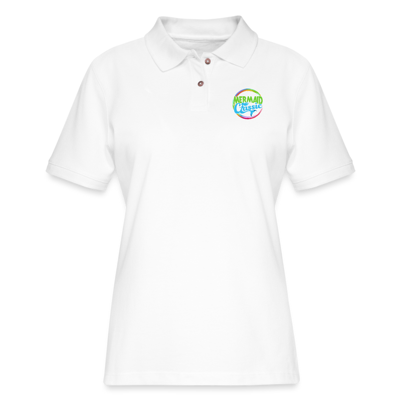 ST4L Sports - Women's Pique Polo Shirt - Mermaid Classic - white