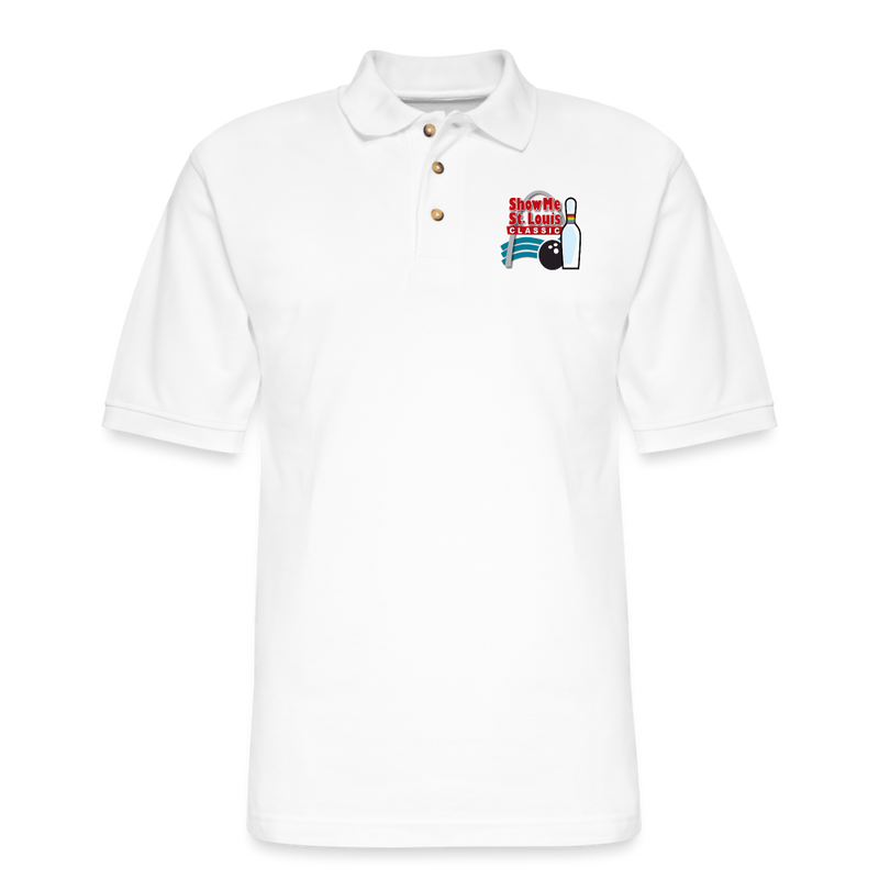 ST4L Sports - Men's Pique Polo Shirt -  Show Me St Louis Classic - white