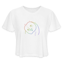 ST4L Sports Women's Cropped T-Shirt Color Barn Owl WCC - white