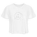 ST4L Sports Women's Cropped T-Shirt White Barn Owl - white