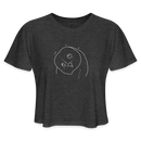 ST4L Sports Women's Cropped T-Shirt White Barn Owl - deep heather