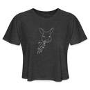 ST4L Sports Women's Cropped T-Shirt White Wallaby - deep heather