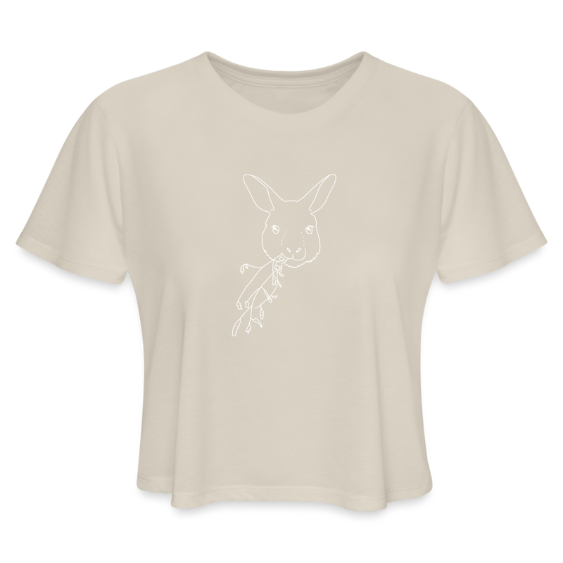 ST4L Sports Women's Cropped T-Shirt White Wallaby - dust