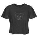 ST4L Sports Women's Cropped T-Shirt White Lemur Tongue WCC - deep heather