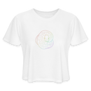 ST4L Sports Women's Cropped T-Shirt Color Pattern Ball Python WCC - white