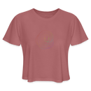 ST4L Sports Women's Cropped T-Shirt Color Pattern Ball Python WCC - mauve
