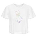 ST4L Sports Women's Cropped T-Shirt Color Cute Wallaby WCC - white
