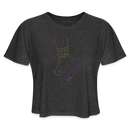 ST4L Sports Women's Cropped T-Shirt Color Cute Wallaby WCC - deep heather