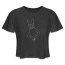 ST4L Sports Women's Cropped T-Shirt White Cute Wallaby WCC - deep heather