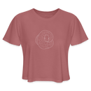 ST4L Sports Women's Cropped T-Shirt White Pattern Ball Python WCC - mauve