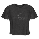 ST4L Sports Women's Cropped T-Shirt White Snake WCC - deep heather