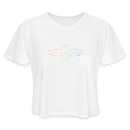 ST4L Sports Women's Cropped T-Shirt Color Swans WCC - white